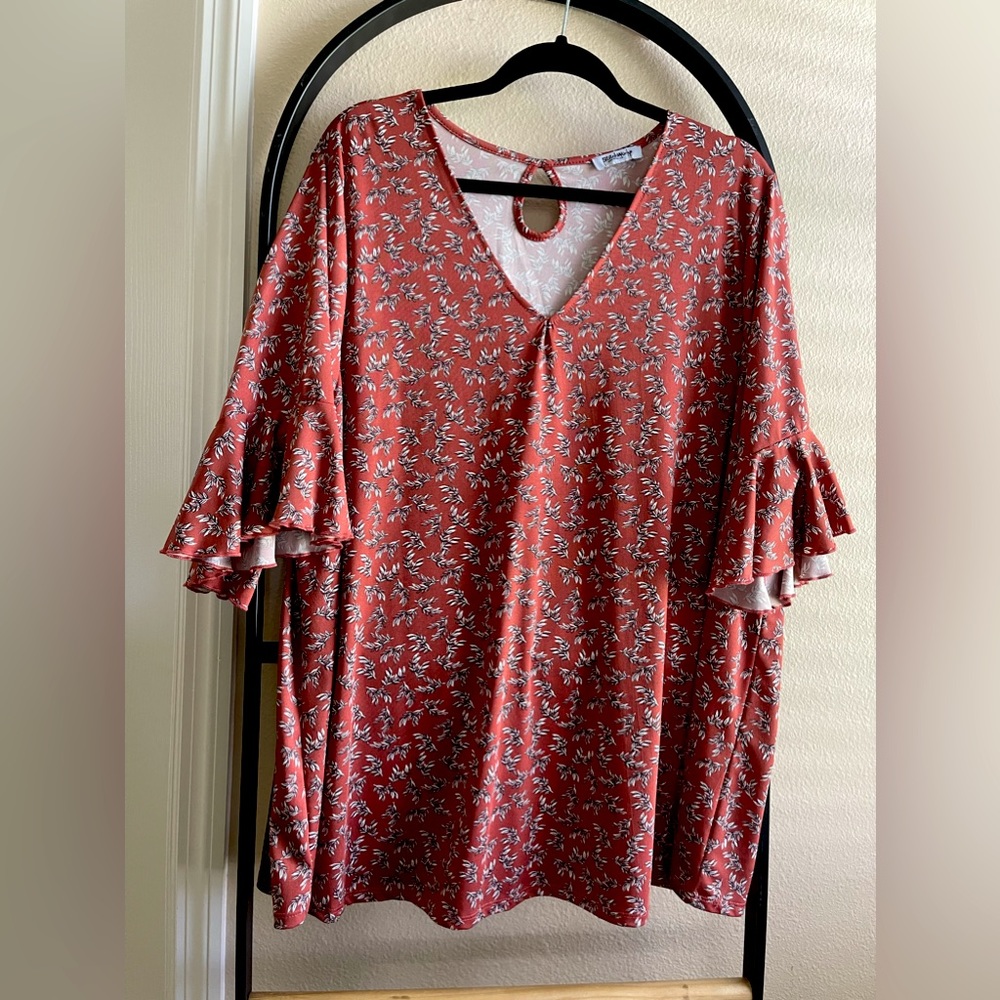 Half Sleeve Burnt Orange Top